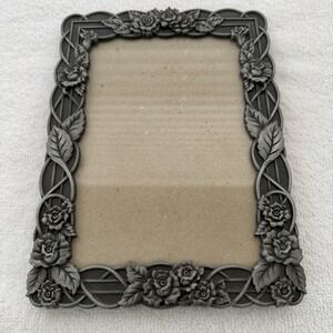 Pewter Picture Frame Metal Silver Vintage Gift Romantic Poetcore Whimsigoth